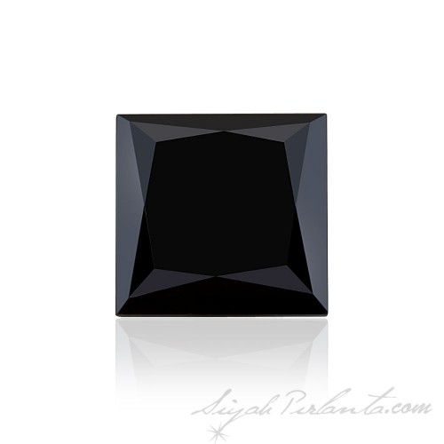 4.92 Ct 11.93 X 10.35 X 5.30 mm A Kalite Prenses kesim Siyah pırlanta Taş