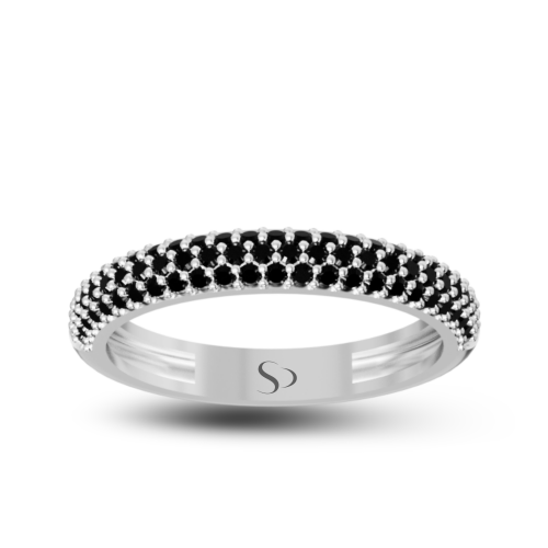 0.52 Karat Siyah Pırlanta Kadın Yüzük