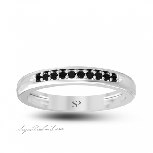 0.11 Karat Siyah Pırlanta Kadın Yüzük