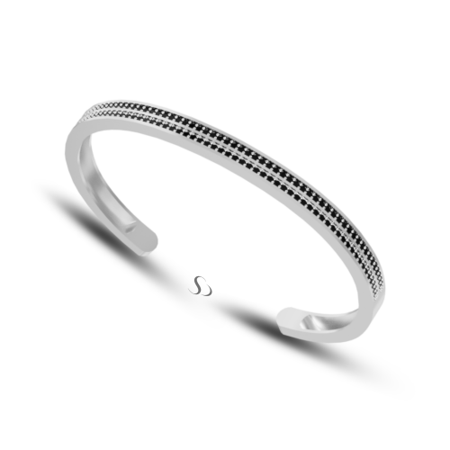 1.40 Karat Siyah Pırlanta Erkek Bileklik