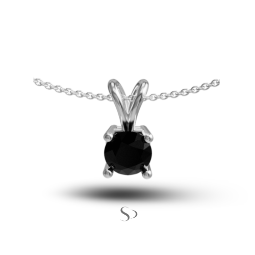 1.52 Karat Siyah Pırlanta Kadın Kolye