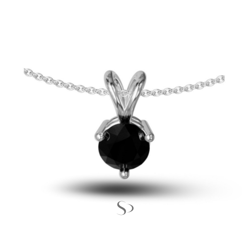 1.52 Karat Siyah Pırlanta Kadın Kolye