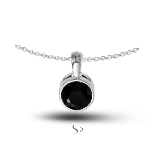 1.52 Karat Siyah Pırlanta Kadın Kolye