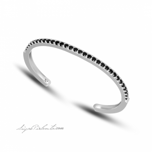 3.0 Karat Siyah Pırlanta Kadın Bileklik