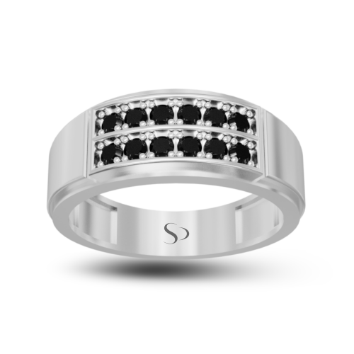 0.67 Karat Siyah Pırlanta Erkek Yüzük