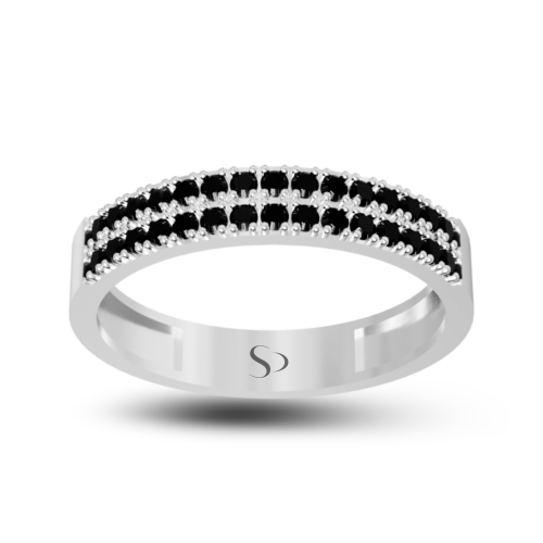 0.63 Karat Siyah Pırlanta Erkek Yüzük