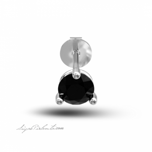 0.61 Karat Siyah Pırlanta Küpe