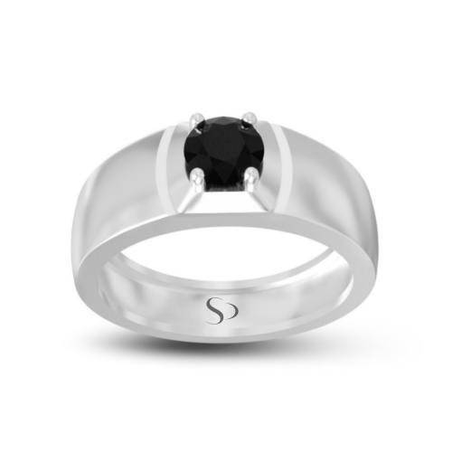 0.61 Karat Siyah Pırlanta Erkek Yüzük