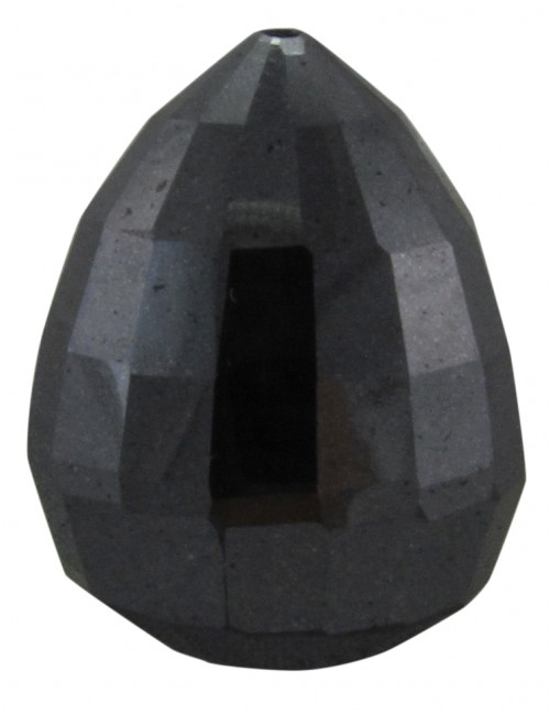 54.04 Ct 24.08 X 18.02 mm AA Kalite Damla Kesim Pırlanta Facetli Siyah pırlanta Taş