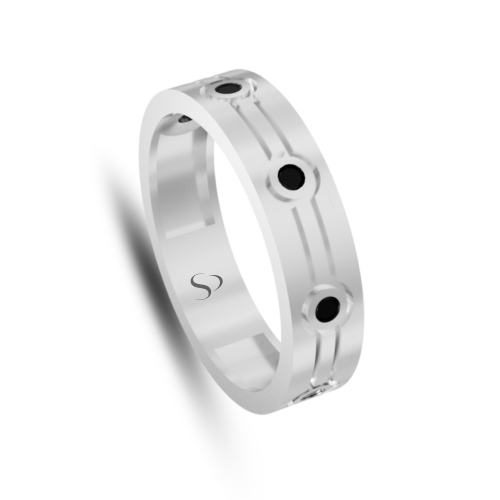 0.26 Karat Siyah Pırlanta Erkek Yüzük