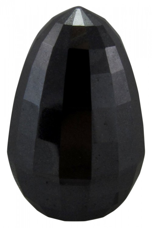 93.35 Ct 32.02 X 19.88 mm AAA Kalite Damla Kesim Pırlanta Facetli Siyah pırlanta Taş