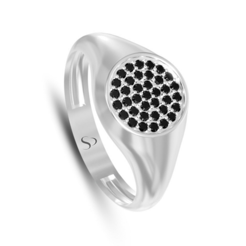 0.34 Karat Siyah Pırlanta Erkek Yüzük