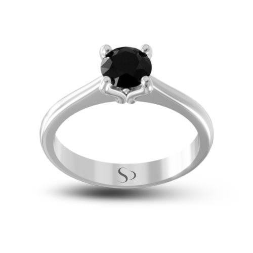 1.01 Karat Siyah Pırlanta Kadın Yüzük