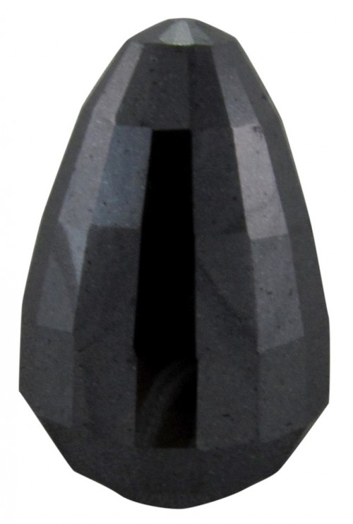 43.77 Ct 24.74 X 15.48 mm AA Kalite Damla Kesim Pırlanta Facetli Siyah pırlanta Taş