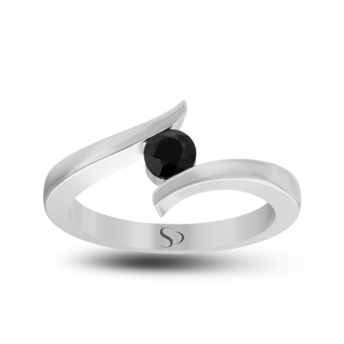 0.30 Karat Siyah Pırlanta Kadın Yüzük