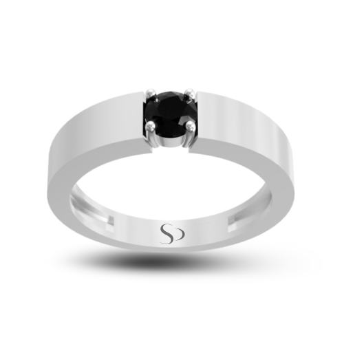 0.30 Karat Siyah Pırlanta Kadın Yüzük