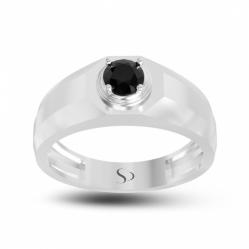 0.61 Karat Siyah Pırlanta Erkek Yüzük