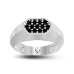 0.30 Karat Siyah Pırlanta Kadın Yüzük 1