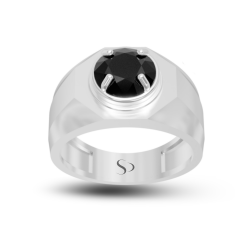 2.68 Karat Siyah Pırlanta Erkek Yüzük 2