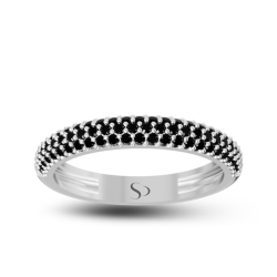 0.52 Karat Siyah Pırlanta Kadın Yüzük 1