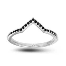 0.18 Karat Siyah Pırlanta Kadın Yüzük 1