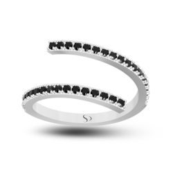 0.39 Karat Siyah Pırlanta Kadın Yüzük 1