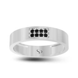 0.13 Karat Siyah Pırlanta Kadın Yüzük 1