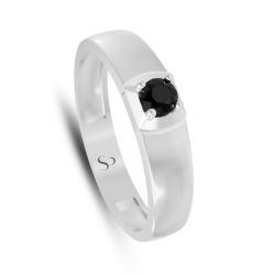 0.30 Karat Siyah Pırlanta Kadın Yüzük 2