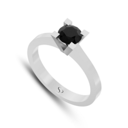 0.61 Karat Siyah Pırlanta Kadın Yüzük 2