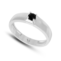 0.30 Karat Siyah Pırlanta Kadın Yüzük 3