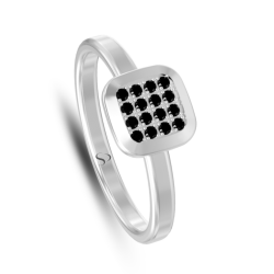 0.11 Karat Siyah Pırlanta Kadın Yüzük 2