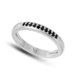 0.11 Karat Siyah Pırlanta Kadın Yüzük 3