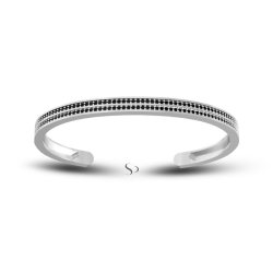 1.40 Karat Siyah Pırlanta Erkek Bileklik 2