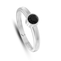 0.61 Karat Siyah Pırlanta Kadın Yüzük 2