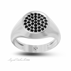 0.34 Karat Siyah Pırlanta Kadın Yüzük 2