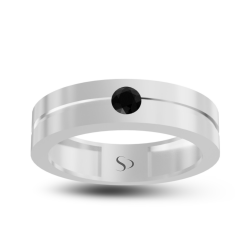 0.30 Karat Siyah Pırlanta Erkek Yüzük 1