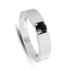 0.30 Karat Siyah Pırlanta Kadın Yüzük 2