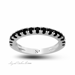 0.63 Karat Siyah Pırlanta Kadın Yüzük 2