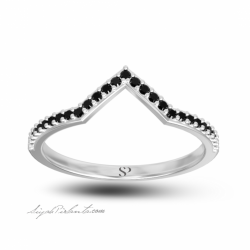 0.18 Karat Siyah Pırlanta Kadın Yüzük 2