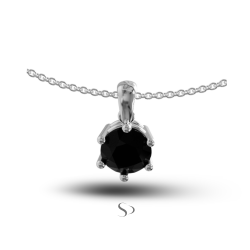 1.52 Karat Siyah Pırlanta Kadın Kolye 1