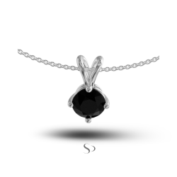 1.52 Karat Siyah Pırlanta Kadın Kolye 1