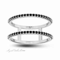 0.35 Karat Siyah Pırlanta Kadın Yüzük 2