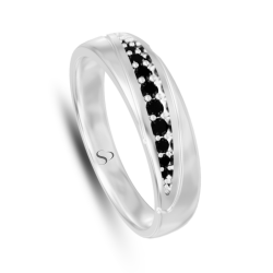 0.18 Karat Siyah Pırlanta Kadın Yüzük 2