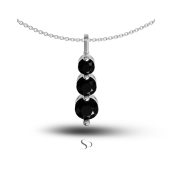 2.23 Karat Siyah Pırlanta Kadın Kolye 1