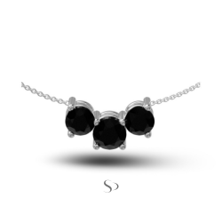 3.55 Karat Siyah Pırlanta Kadın Kolye 1