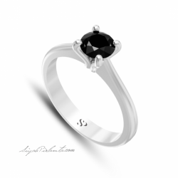 1.01 Karat Siyah Pırlanta Kadın Yüzük 1