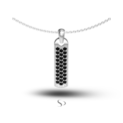 0.49 Karat Siyah Pırlanta Erkek Kolye 1