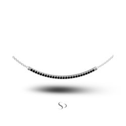 0.23 Karat Siyah Pırlanta Kadın Kolye 1