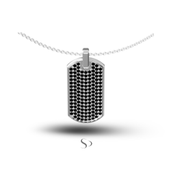 0.95 Karat Siyah Pırlanta Erkek Kolye 1