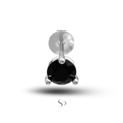 0.61 Karat Siyah Pırlanta Küpe 1